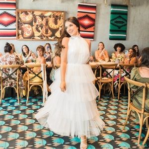 Gorgeous White Tulle Bridal Shower Dress